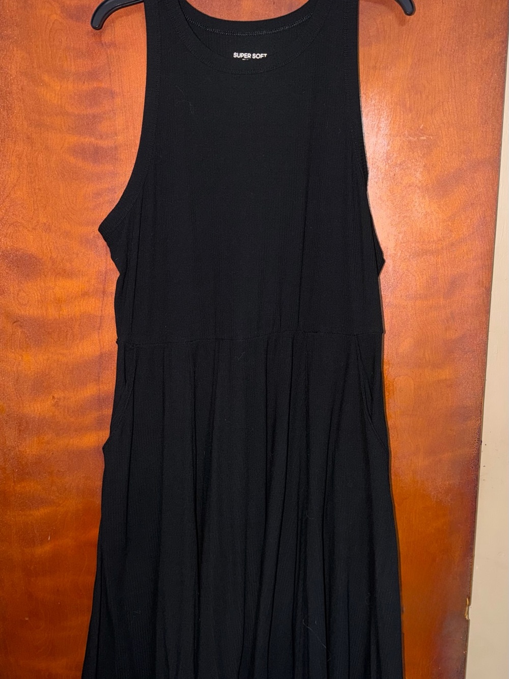 Super soft ribbed skater dress with pockets